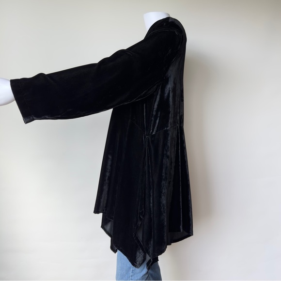 Vintage Hino & Malee 90’s Velvet Rayon Silk Draped Tunic Top Blouse Long Sleeve - Picture 5 of 13